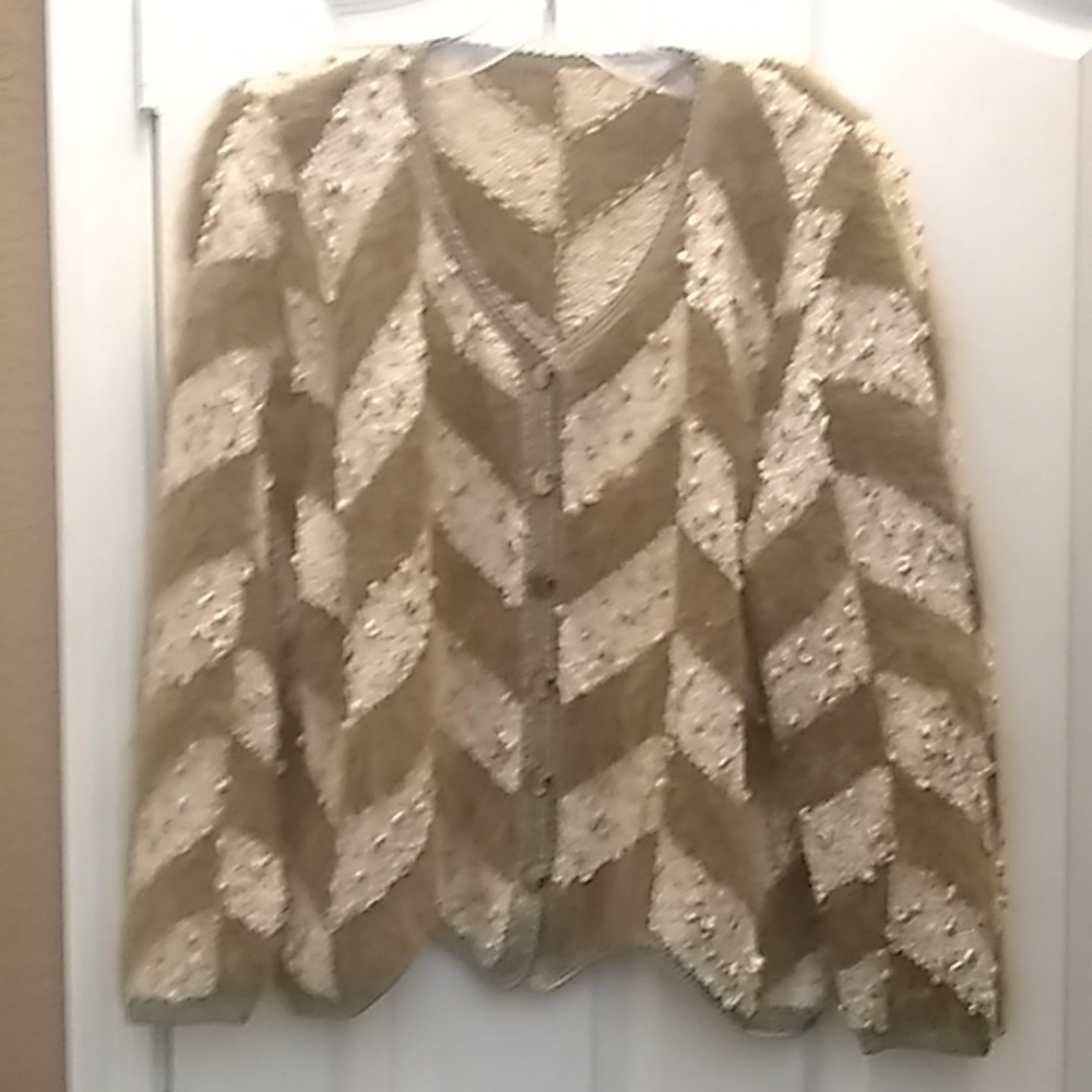 FINAL MARKDOWN Ladies' Handcrafted Cardigan Sweater (Bust 42")